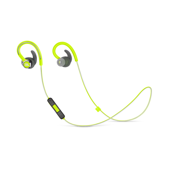 JBL Reflect Contour 2 - Green - Secure fit Wireless Sport Headphones - Hero