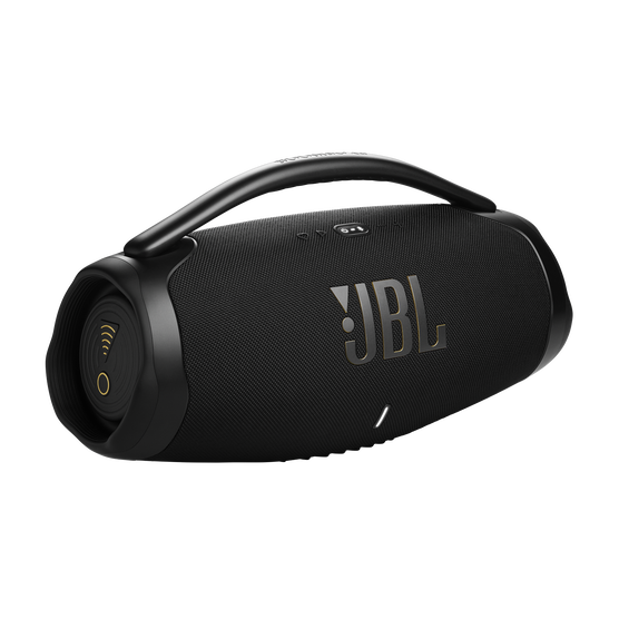 JBL Boombox 3 Wi-Fi - Black - Powerful Wi-Fi and Bluetooth portable speaker - Hero