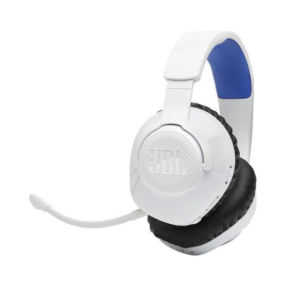 JBL Quantum 360P Console Wireless - White - Wireless over-ear console gaming headset with detachable boom mic - Hero