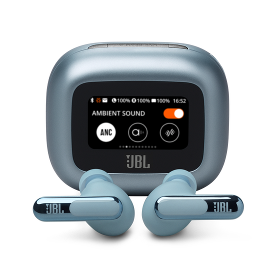 JBL Live Beam 3 - Blue - True wireless noise-cancelling closed-stick earbuds - Hero