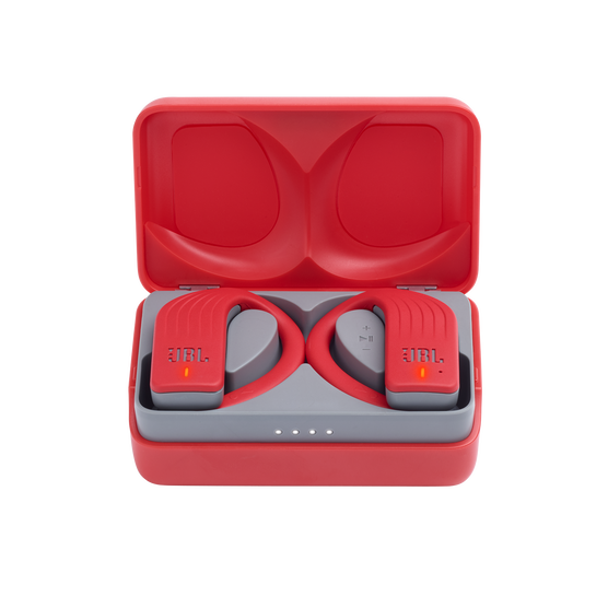 JBL Endurance PEAK - Red - Waterproof True Wireless In-Ear Sport Headphones - Hero