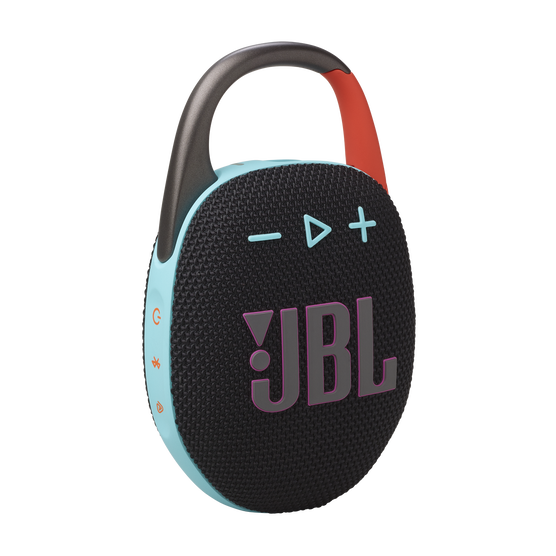 JBL Clip 5 - Black and Orange - Ultra-portable waterproof speaker - Hero