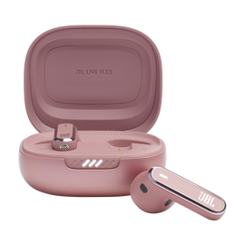 JBL Live Flex - Rose - True wireless Noise Cancelling earbuds - Hero