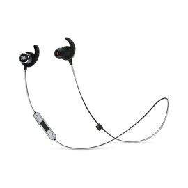 JBL REFLECT MINI 2 - Black - Lightweight Wireless Sport Headphones - Hero