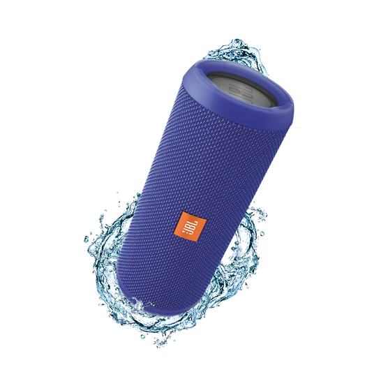 JBL Flip 3 - Blue - Splashproof portable Bluetooth speaker with powerful sound and speakerphone technology - Hero