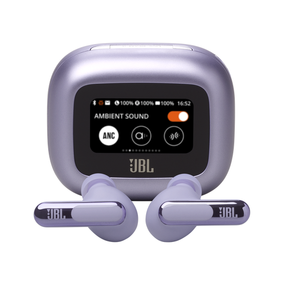 JBL Live Beam 3 - Purple - True wireless noise-cancelling closed-stick earbuds - Hero