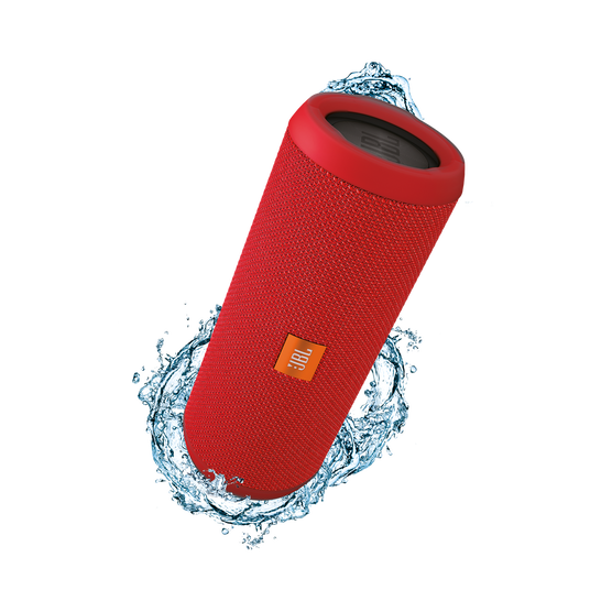 JBL Flip 3 - Red - Splashproof portable Bluetooth speaker with powerful sound and speakerphone technology - Hero