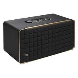JBL Authentics 500 - Black - Hi-fidelity smart home speaker with Wi-Fi, Bluetooth and Voice Assistants with retro design. - Hero