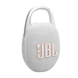 JBL Clip 5 - White - Ultra-portable waterproof speaker - Hero