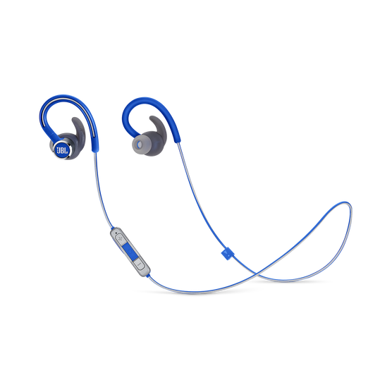 JBL Reflect Contour 2 - Blue - Secure fit Wireless Sport Headphones - Hero