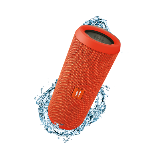 JBL Flip 3 - Orange - Splashproof portable Bluetooth speaker with powerful sound and speakerphone technology - Hero