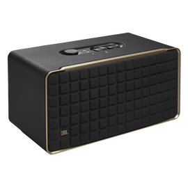 JBL Authentics 500 - Black - Hi-fidelity smart home speaker with Wi-Fi, Bluetooth and Voice Assistants with retro design. - Hero