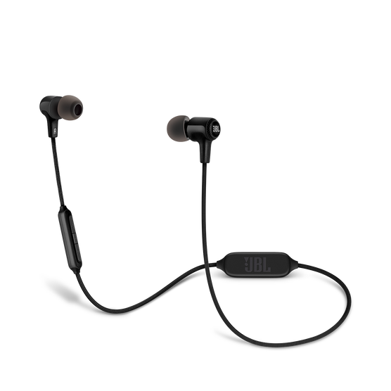 E25BT - Black - Wireless in-ear headphones - Hero